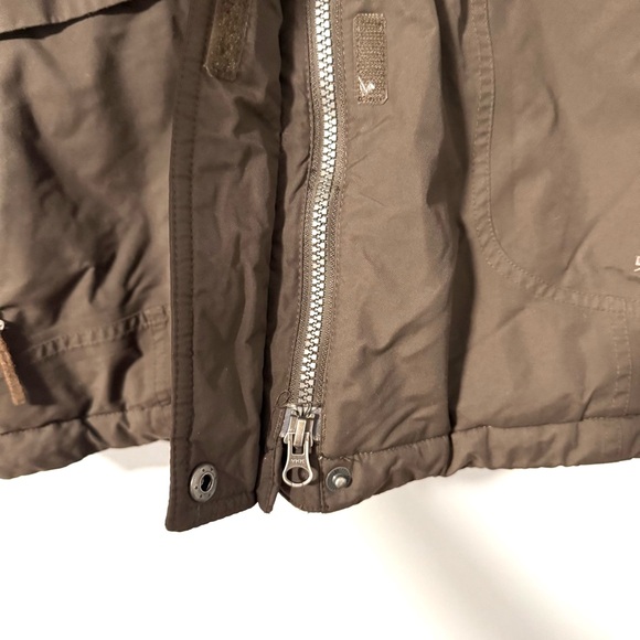 Eddie Bauer Parka Jacket Coat Weatheredge M Tall Brown Down Zip Hooded 650 Fill - Picture 3 of 14